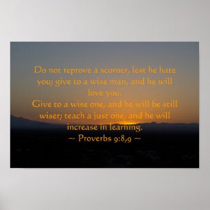 Proverbes 9:8, 9 Poster