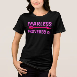 PROVERBES INCRAINTES 31 T-shirts chrétiens pour da