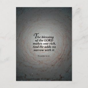 Proverbs 10:22 postcard