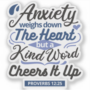 Proverbs 12:25 Bible Verse – Kind Word Art