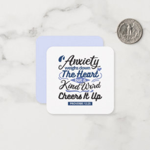 Proverbs 12:25 Bible Verse – Kind Word Art Card