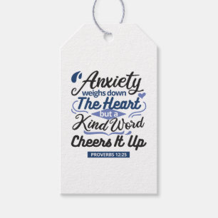 Proverbs 12:25 Bible Verse – Kind Word Art Gift Tags