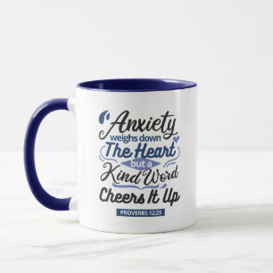 Proverbs 12:25 Bible Verse – Kind Word Art Mug