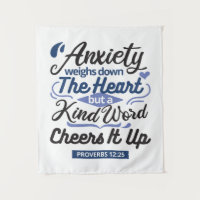 Proverbs 12:25 Bible Verse – Kind Word Art
