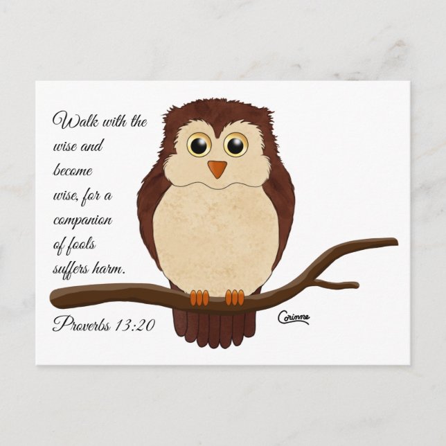 Proverbs 13:20 - Postcard (Front)