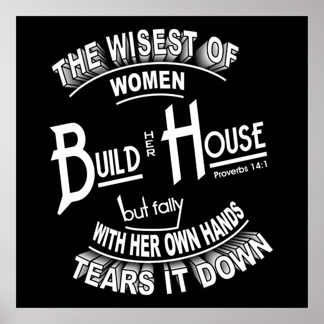 Proverbs 14:1 Poster (Front)