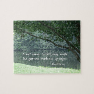 Proverbs 15:1 A soft answer turneth away wrath Jigsaw Puzzle