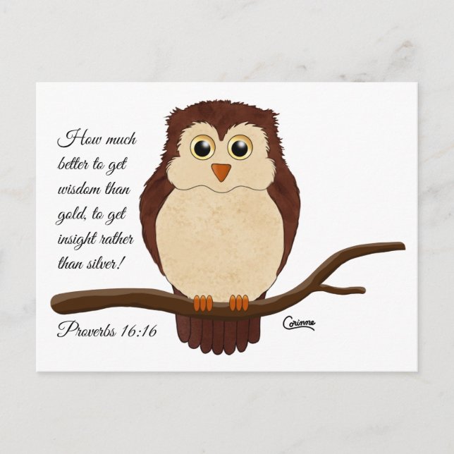 Proverbs 16:16 - Postcard (Front)