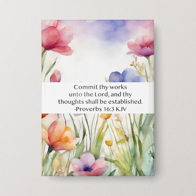 Proverbs 16:3 KJV Commit Thy Works Scripture (Front)