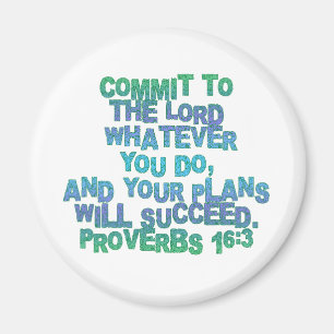Proverbs 16:3 magnet