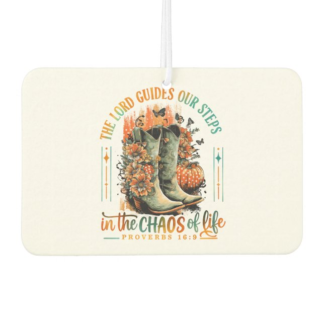 Proverbs 16:9  air freshener (Front)