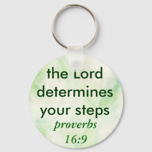 proverbs 16:9 keychain