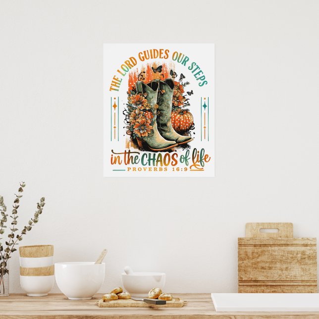 Proverbs 16:9  poster (Kitchen)