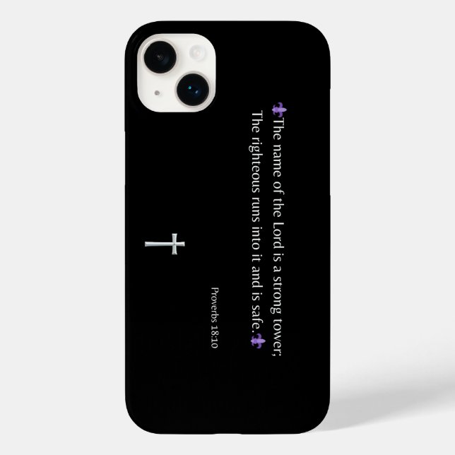 Proverbs 18:10 Bible Verse iPhone / iPad case (Back)