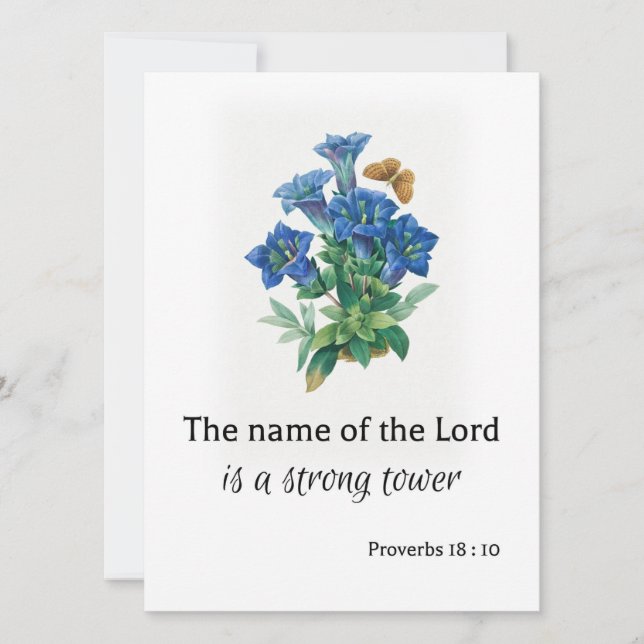Proverbs 18 : 10 Greeting Card (Front)