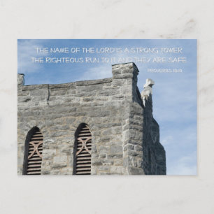 Proverbs 18:10 Name of the Lord a Strong Tower Postcard