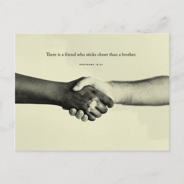 Proverbs 18:24 - Friendship Postcard (Front)