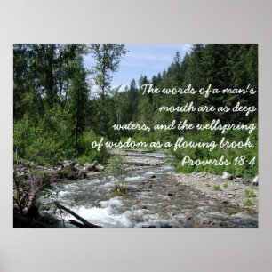 Proverbs 18:4 Poster