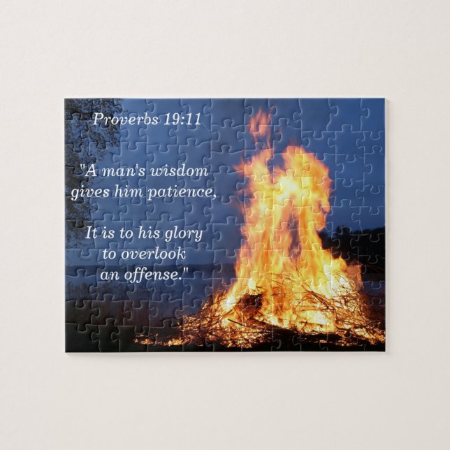 Proverbs 19:11 Wisdom to Overlook Offence Jigsaw Puzzle (Horizontal)