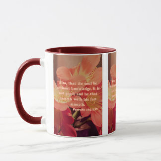 Proverbs 19:2 KJV Bible Verse Pic Two-Tone Mug