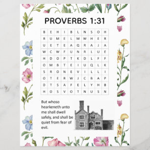 Proverbs 1:31 Pink Floral Church Activity Flyer