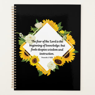 Proverbs 1:7 Bible Verse Calendar Planner