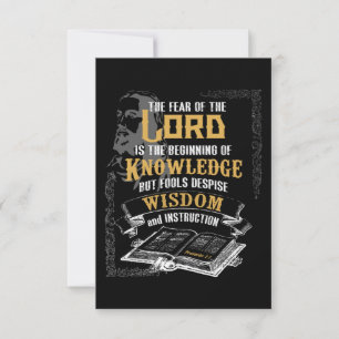 Proverbs 1:7 KJV Bible Verse Greeting Card