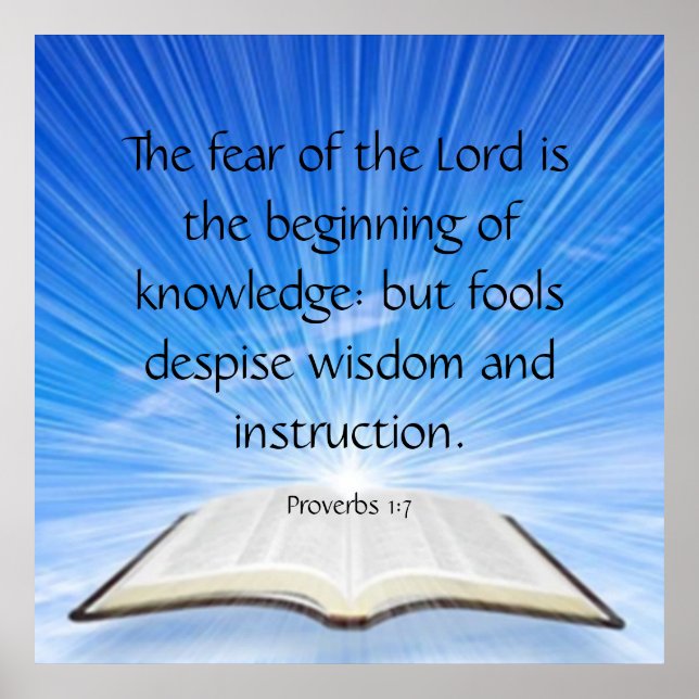 Proverbs 1:7  poster (Front)