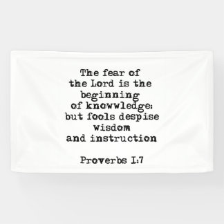 Proverbs 1:7| The fear of the Lord |Banners Banner
