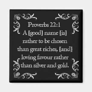 Proverbs 22:1 - magnet
