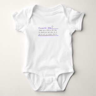 Proverbs 22:6 Christian Baby Bodysuit One-Piece