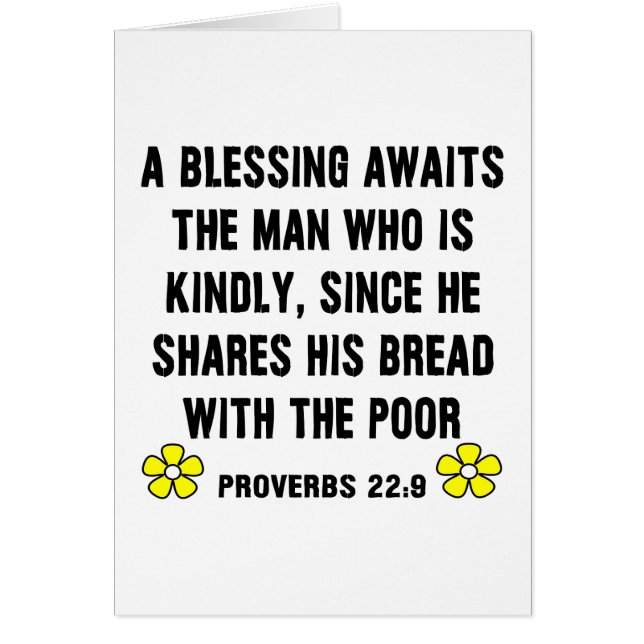 Proverbs 22:9 on Kindness (Front)