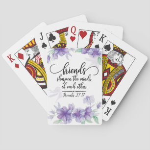 Proverbs 27:17 Friends Sharpen the Minds  Playing Cards