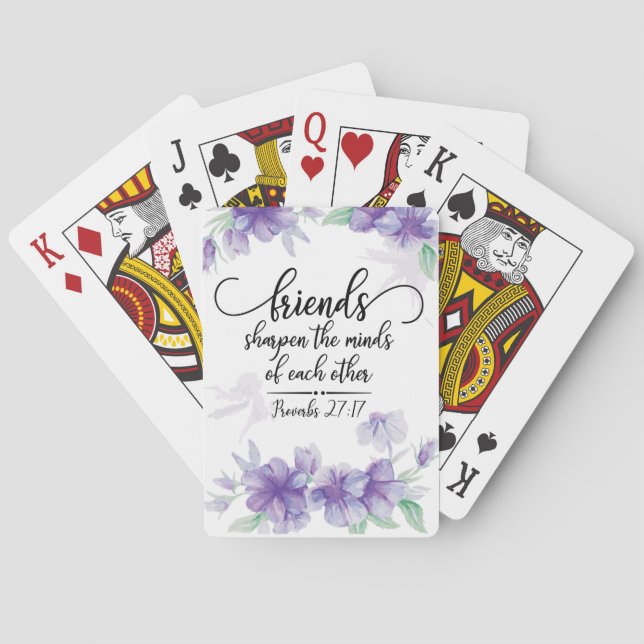 Proverbs 27:17 Friends Sharpen the Minds  Playing Cards (Back)