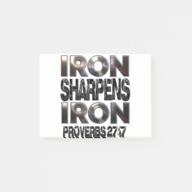 Proverbs 27-17 Iron sharpens Iron Post-it Notes (Front)