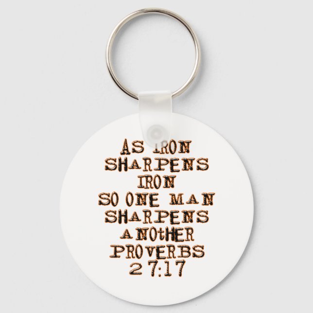 Proverbs 27:17 keychain (Front)