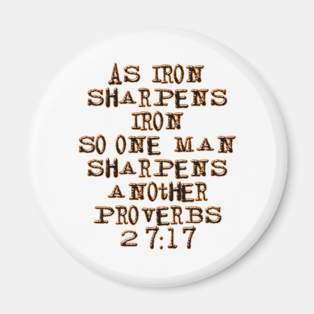 Proverbs 27:17 magnet (Front)