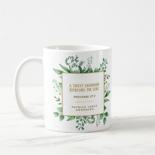 Proverbs 27:9  A Sweet Friendship Custom Gift Coffee Mug