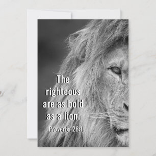 Proverbs 28:1 Righteous are Bold as a Lion Card