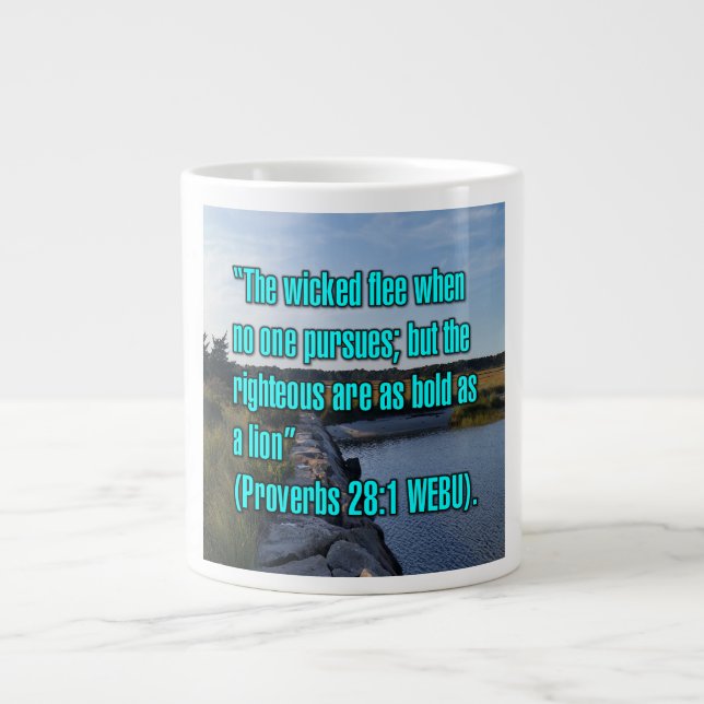 Proverbs 28:1 WEBU Mug (Front)