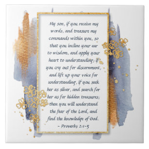 Proverbs 2:1-5 Incline your ear to Wisdom Tile