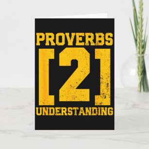 Proverbs 2 Understanding Christian Inspirational  Card