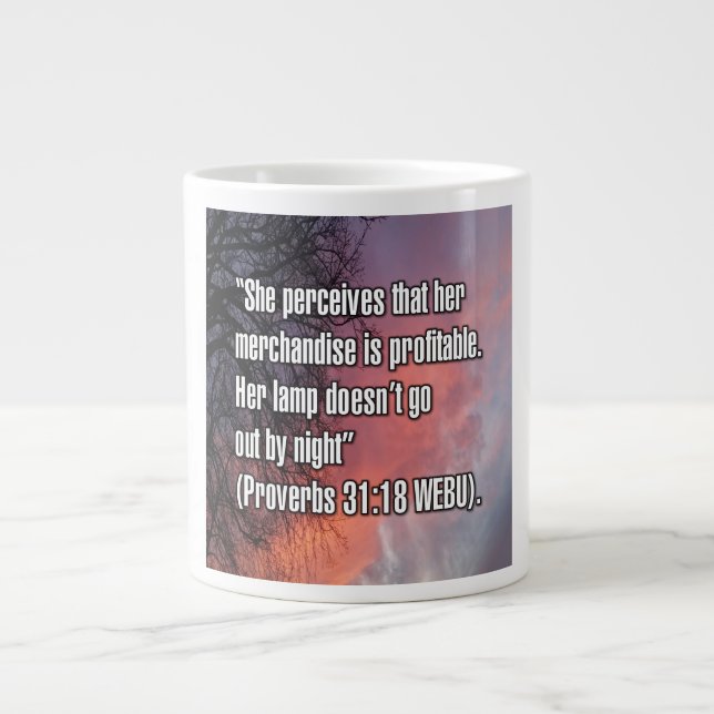 Proverbs 31:18 WEBU Mug (Front)