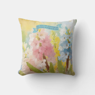 Proverbs 31:20, Hyacinth Flowers, Mother Day Art Throw Pillow