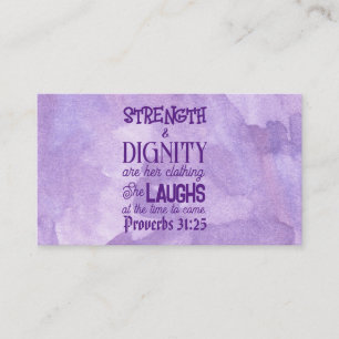 Proverbs 31:25-26 Calling Card, Pass on Note, Card
