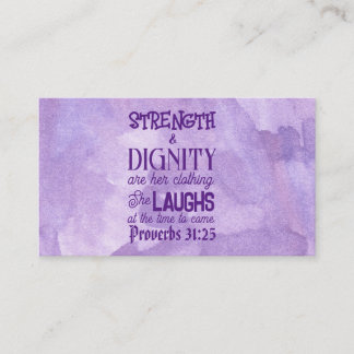 Proverbs 31:25-26 Calling Card, Pass on Note,  Card