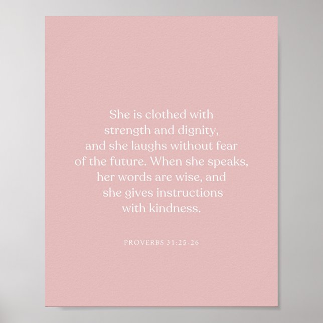 Proverbs 31:25-26  poster (Front)
