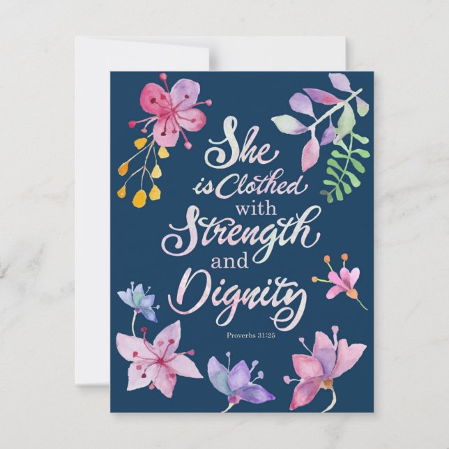 Proverbs 31:25 Religious Postcards (Front)