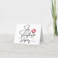 Proverbs 31:25 She is clothed Bible Verse Flower