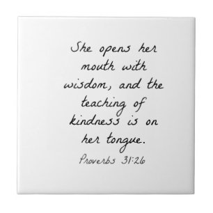 Proverbs 31:26 tile